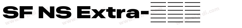 SF NS Extra字体转换